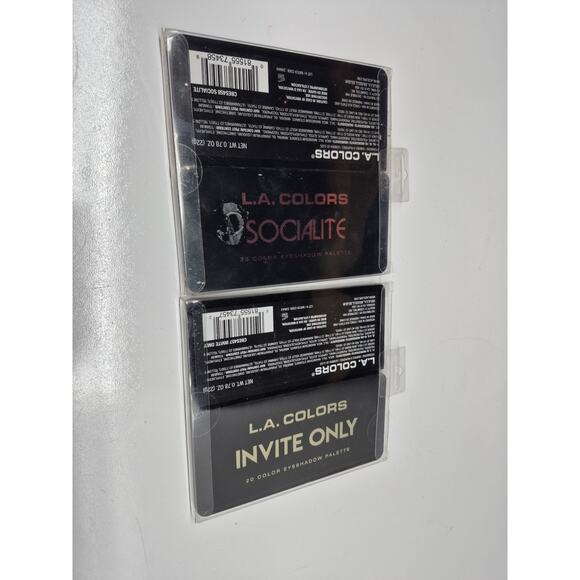 L.A.COLORS INVITE ONLY 20 COLORS EYESHADOW PALETTE 0.78 OZ Lot Of 2 - Picture 4 of 4